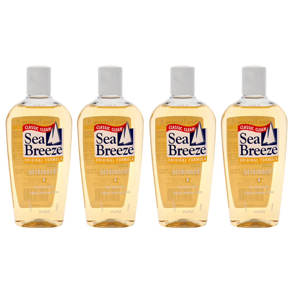 Astringent Original Formula by Sea Breeze for Unisex - 10 oz Cleanser Pack of 4